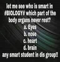 Biology Students Where Are You?? What's The Answer??
